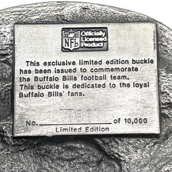 Vintage Buffalo Bills 1987 Limited Edition Belt Buckle Siskiyou Buckle Co Signed - Picture 13 of 13